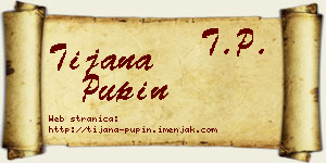 Tijana Pupin vizit kartica